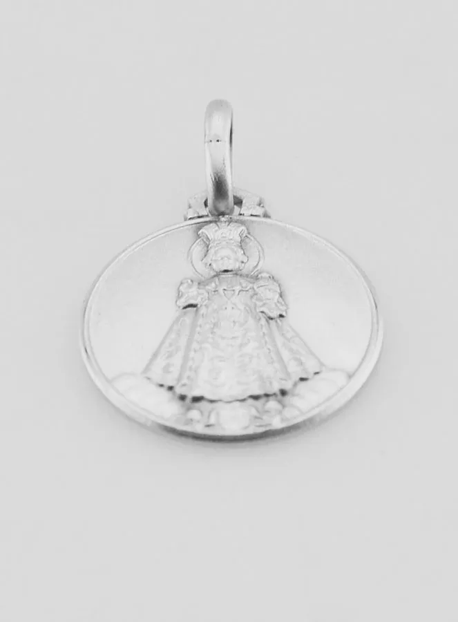 Medaille Prager Jesuskind massiv Silber - 16 mm (pic 2)