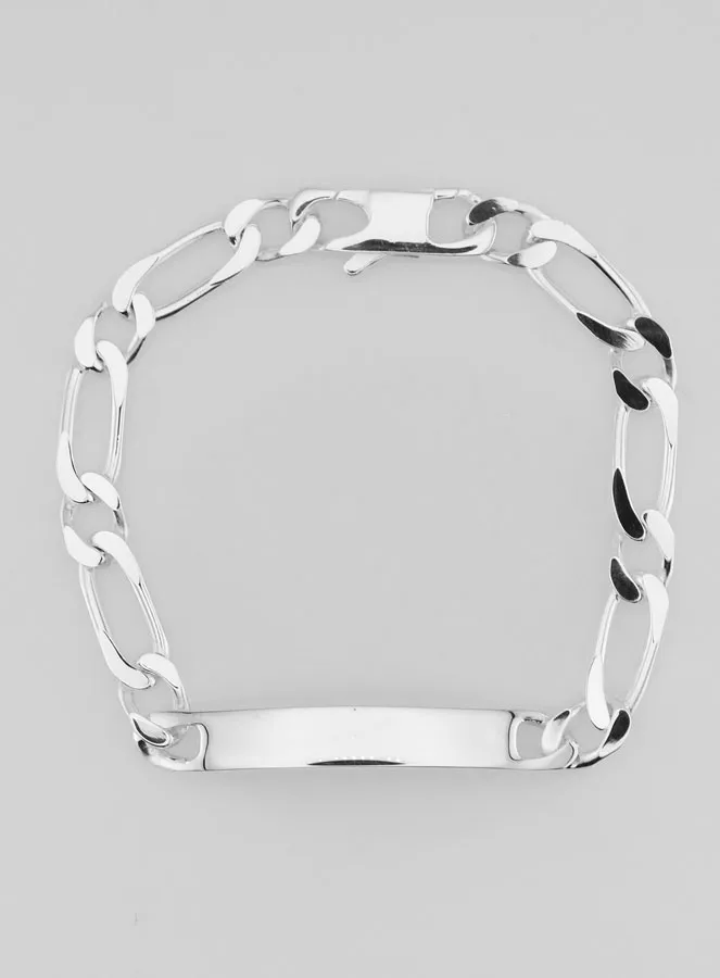 Silber Identitätsarmband Figaro 21 cm x 7 mm (pic 3)