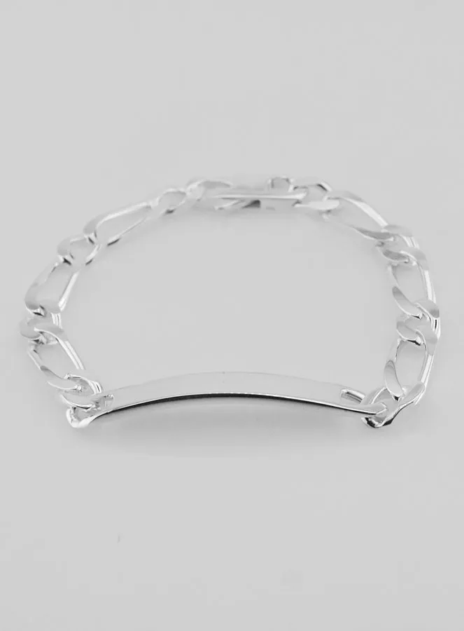 Silber Identitätsarmband Figaro 21 cm x 7 mm (pic 4)