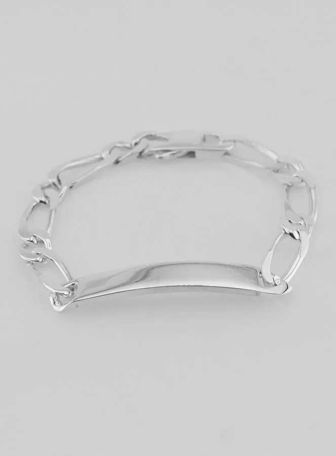 Silber Figaro Identitätsarmband  19 cm x 7 mm (pic 4)