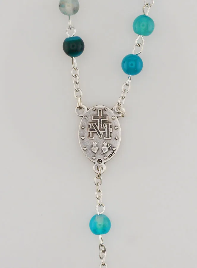 Rosenkranz Modeschmuck Achat Perlen (pic 4)