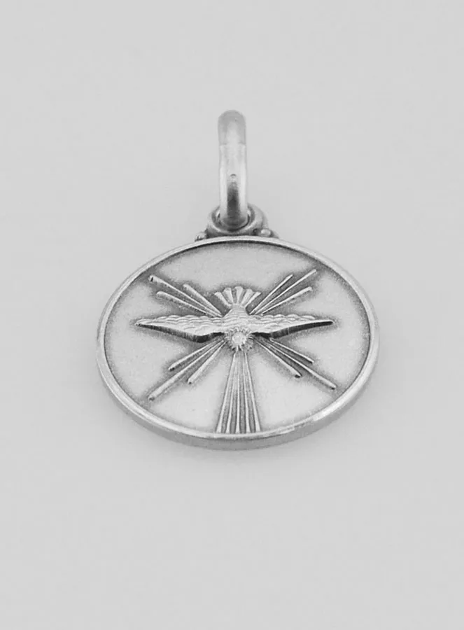 Medaille Taube Heiliger Geist echt Silber - 14mm (pic 2)