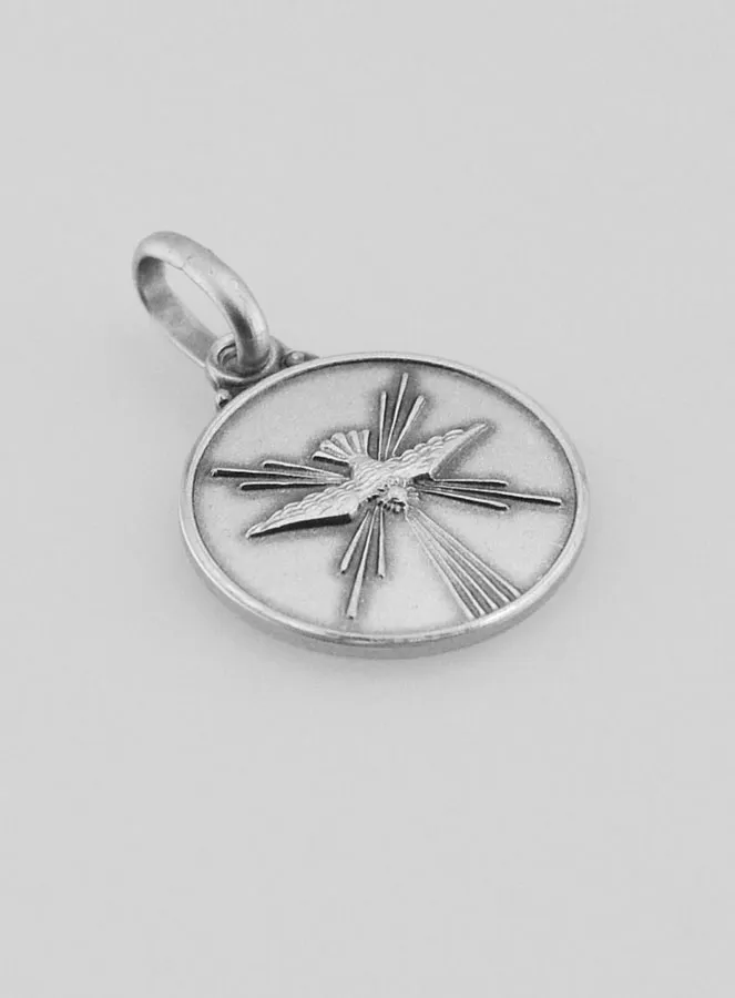 Medaille Taube Heiliger Geist echt Silber - 14mm (pic 3)