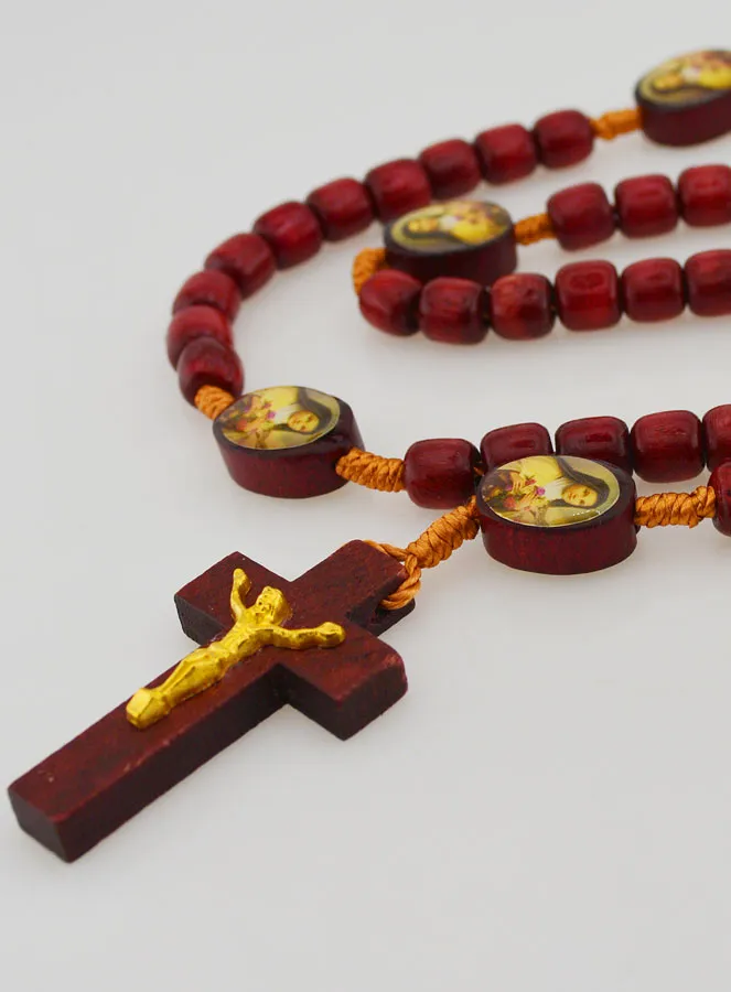 Rosenkranz hl Therese - Holz Perlen (pic 4)