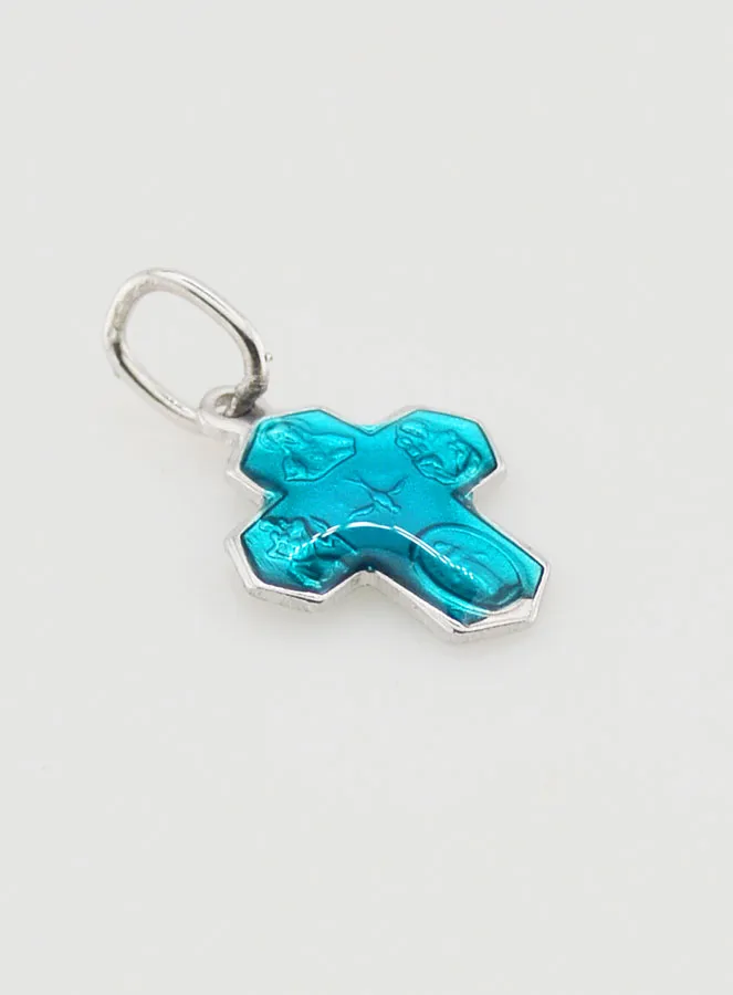 Anhänger Heiligenkreuz 15mm - Lourdes blau (pic 3)