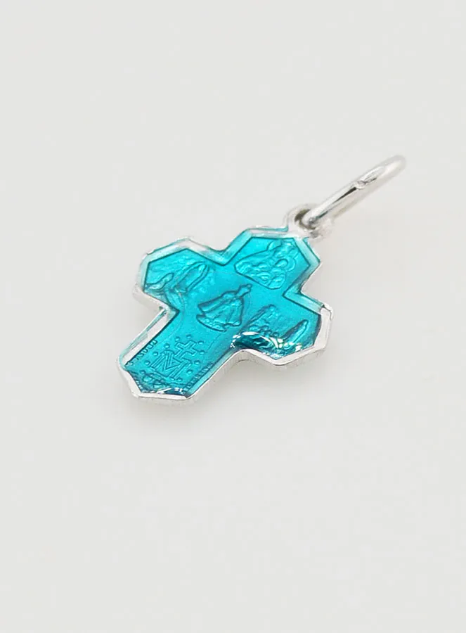 Anhänger Heiligenkreuz 15mm - Lourdes blau (pic 4)