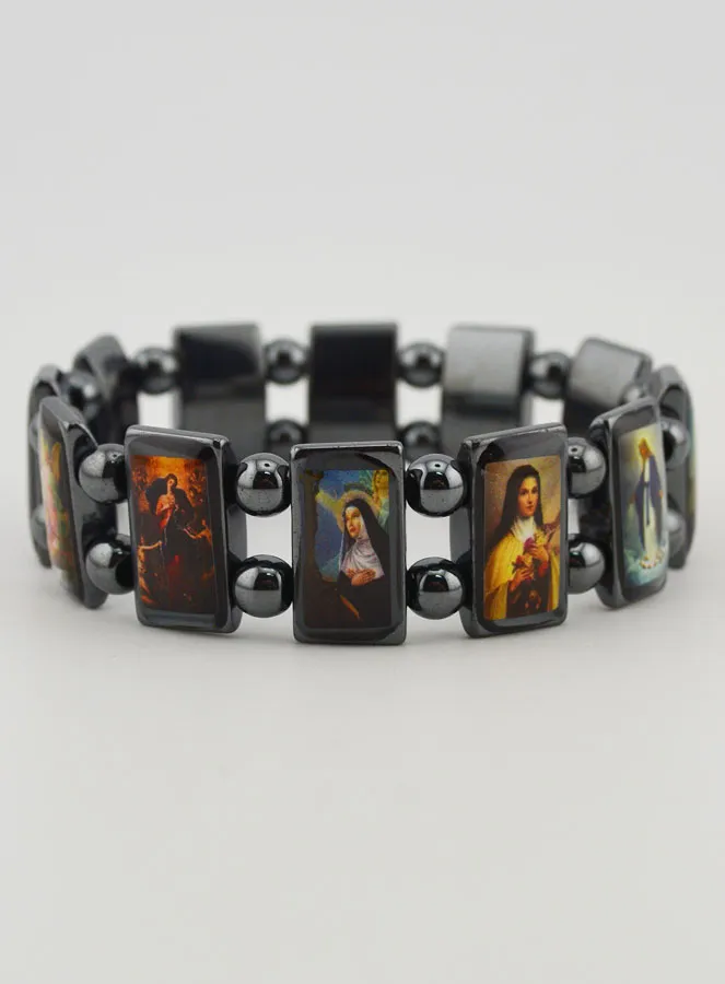 Heiligenarmband Schutzheilige - Hämatit schwarz (pic 3)