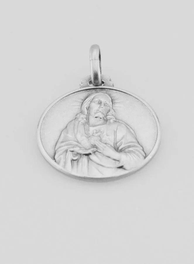 Medaille Herz Jesu massiv Silber - 18 mm (pic 2)