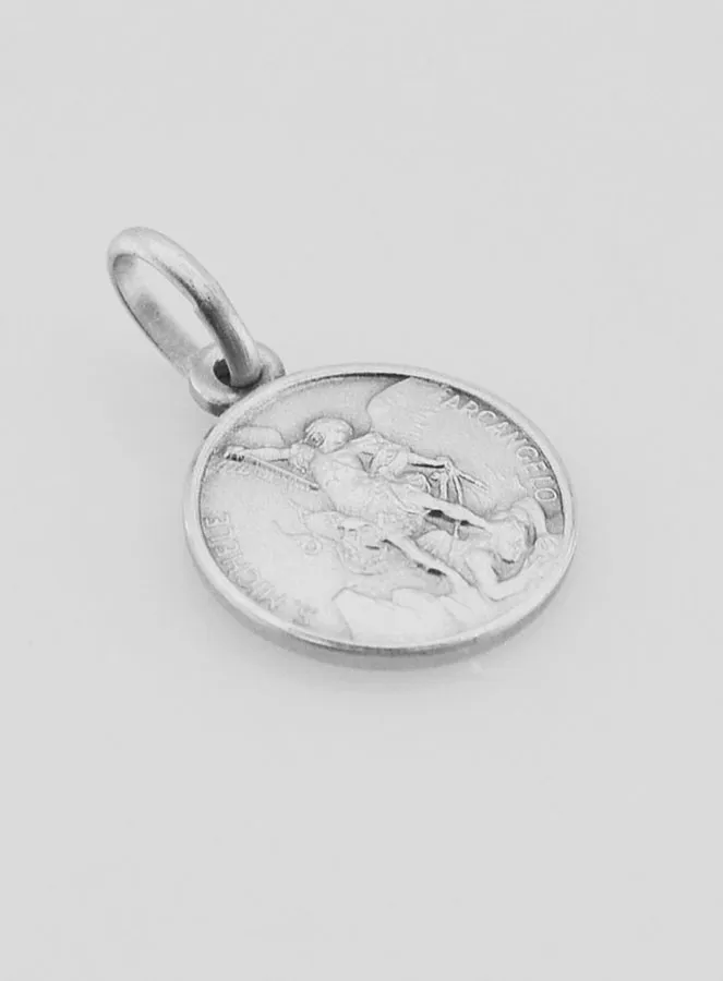 Medaille heiliger Michael massiv Silber - 12mm (pic 3)