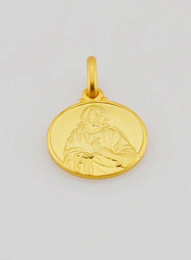 Medaille Herz Jesu Vergoldet - 14mm (pic 2)