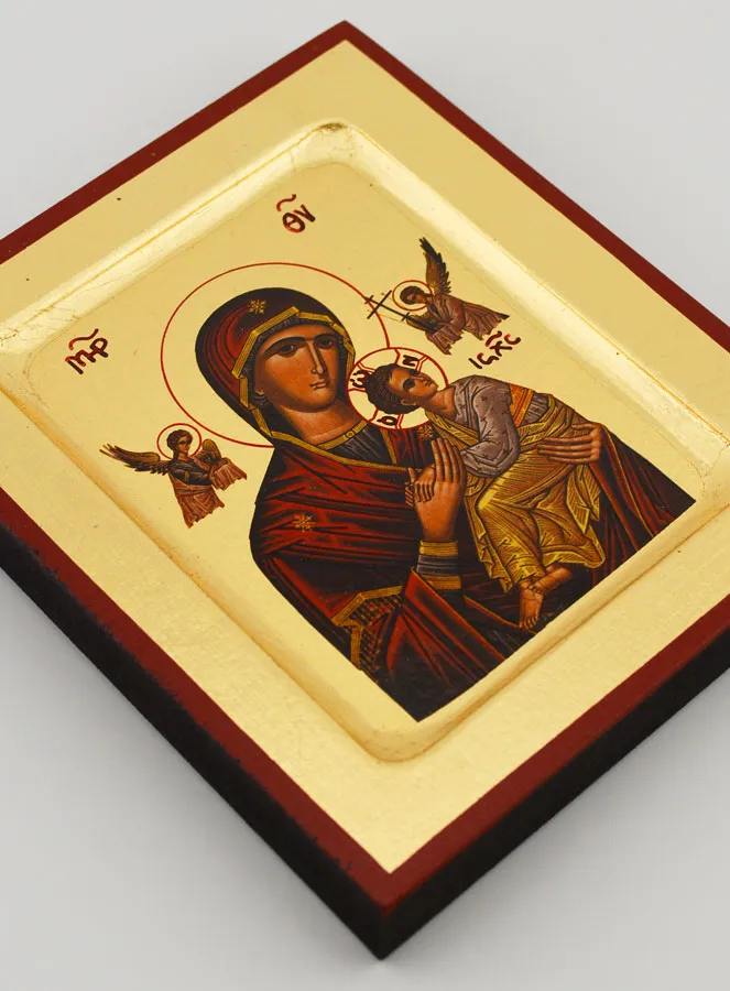 Ikone Maria von der Immerwährenden Hilfe - Vergoldet - 12X10 cm (pic 3)