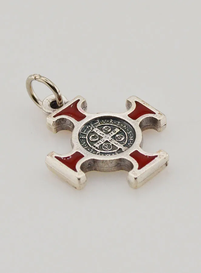 Anhänger Benediktuskreuz Metall - Rot - 2cm (pic 3)
