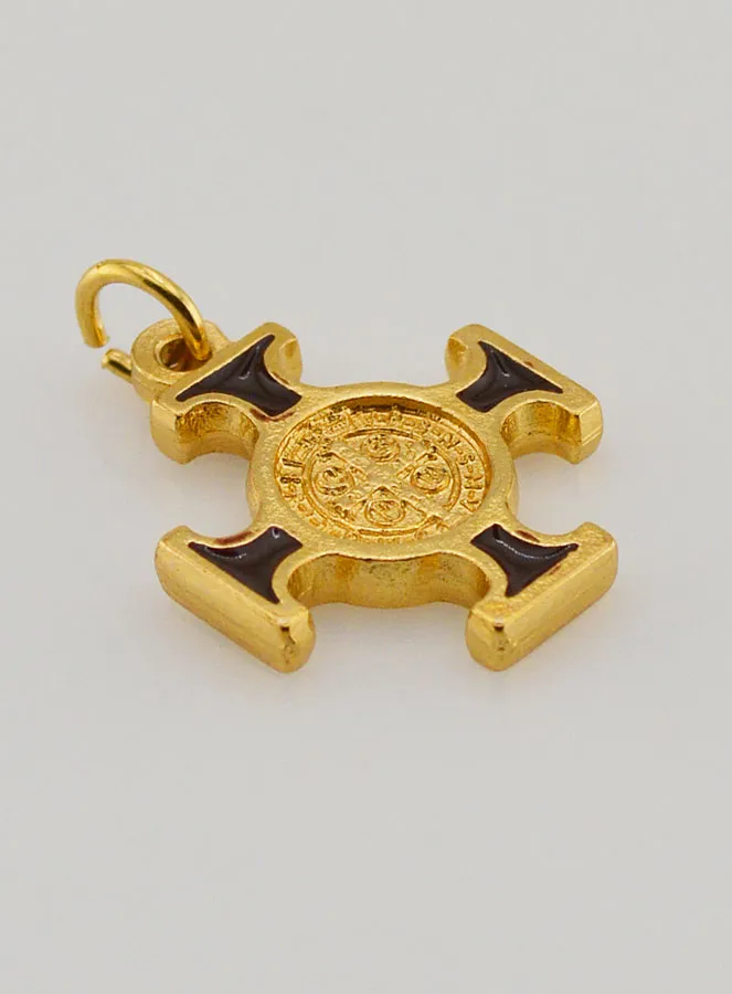 Anhänger Benediktuskreuz goldfarben - Braun - 2cm (pic 3)