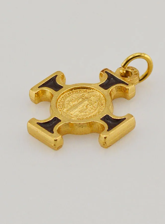 Anhänger Benediktuskreuz goldfarben - Braun - 2cm (pic 4)