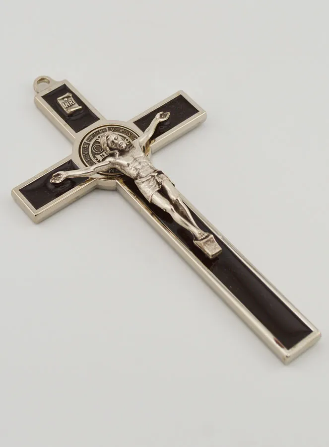 Benediktuskreuz Kruzifix - Metall Braun (pic 3)