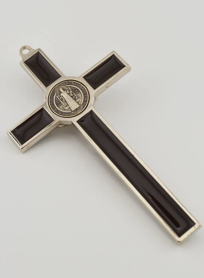 Benediktuskreuz Kruzifix - Metall Braun (pic 4)