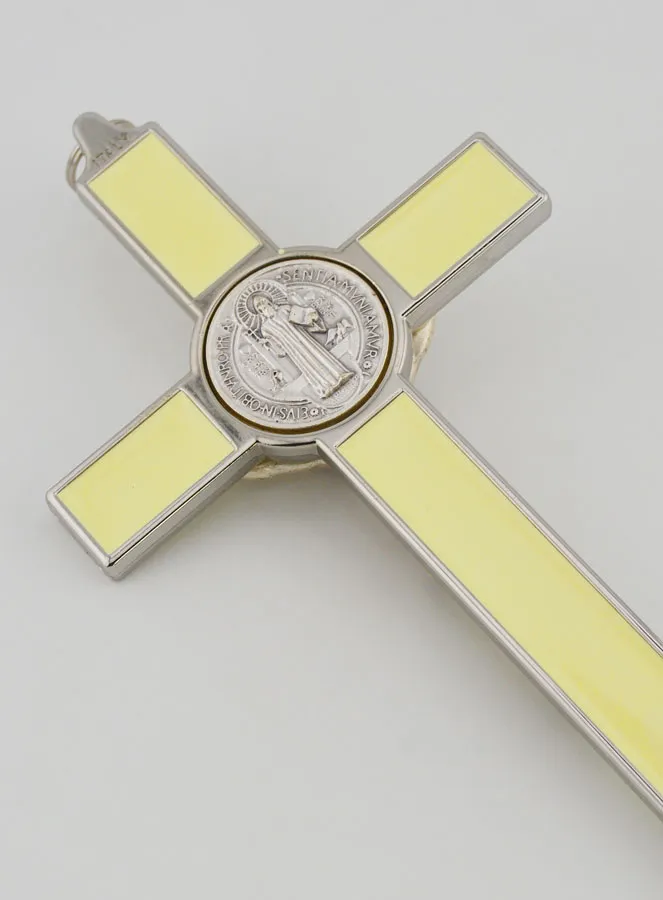 Benediktus - Kreuz Kruzifix - 20cm - Metall Fluo Leuchtend (pic 4)