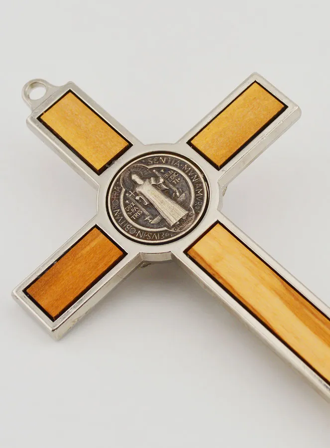Benediktus - Kreuz Kruzifix aus Olivenholz - 12cm (pic 4)