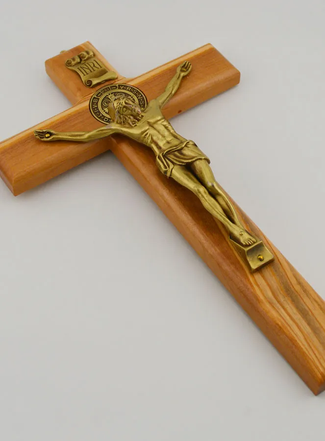 Benediktus - Kreuz Kruzifix aus Olivenholz - 25cm (pic 3)