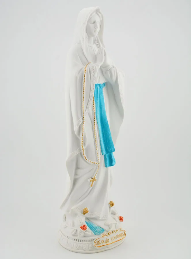 Figur Unsere Liebe Frau von Lourdes mit Rosenkranz - 30cm (pic 3)