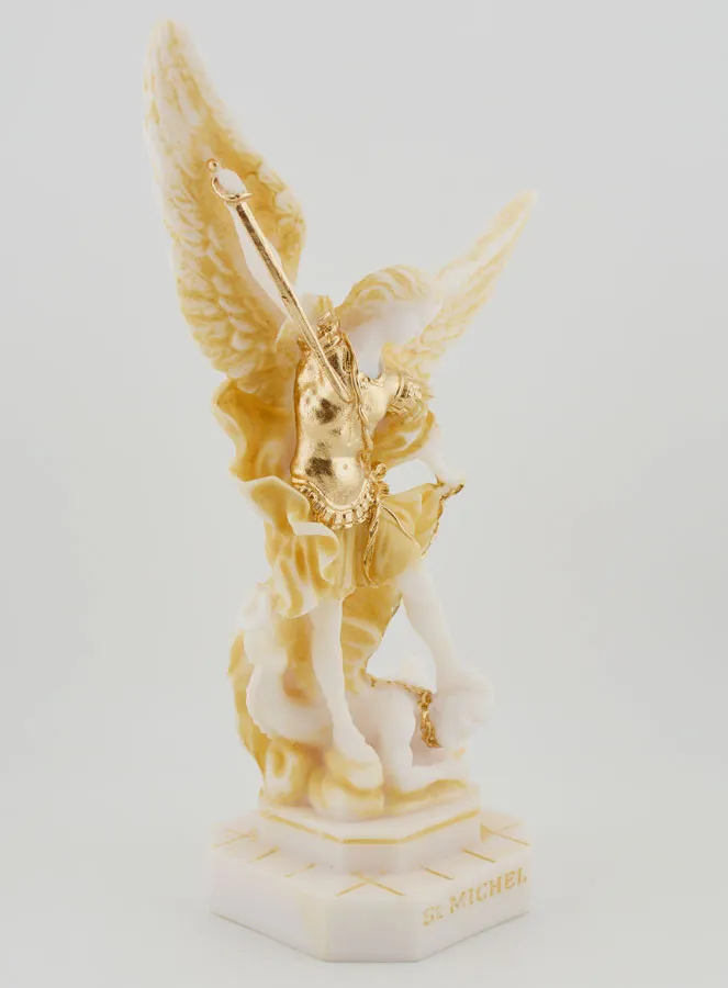 Alabaster Figur heiliger Erzengel Michael - 22cm (pic 3)