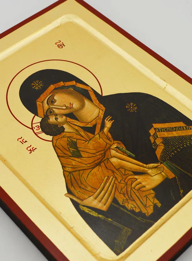 Ikone Muttergottes von Vladimir - Blattgold - 23 cm (pic 3)