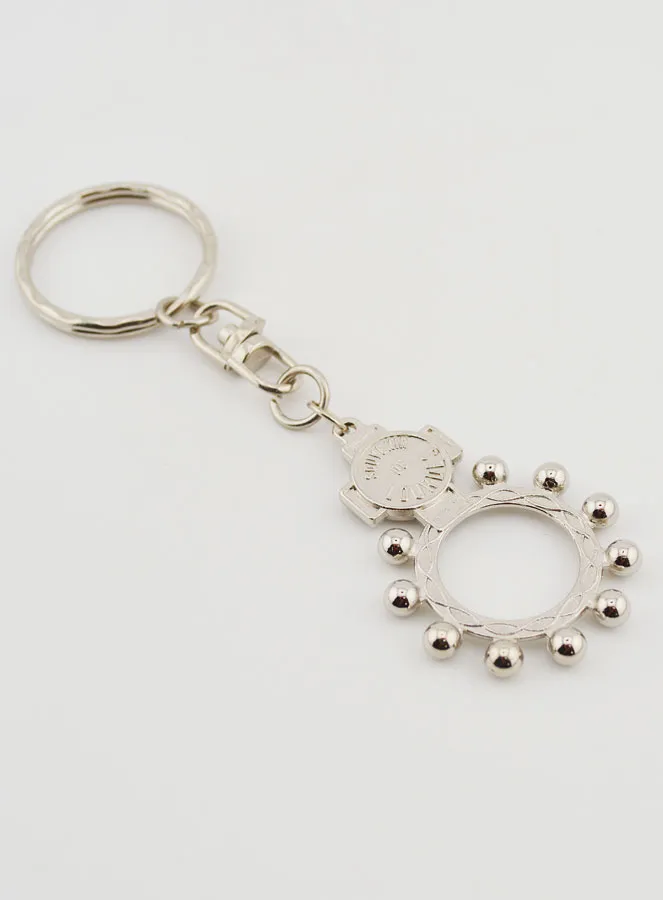 Christlicher Schlüsselanhänger Zehner Rosenkranz von Lourdes - 4cm (pic 4)