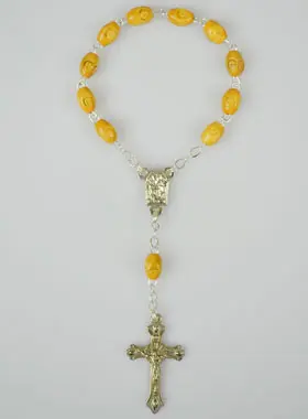 Zehner-Rosenkranz aus Holz mit Lourdes Wasser (pic 1)