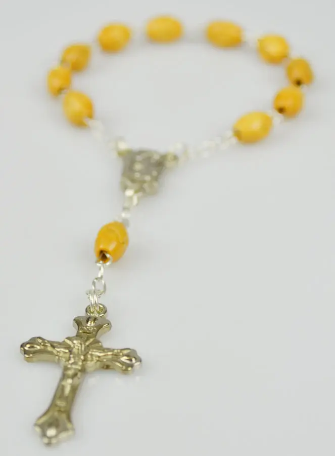 Zehner-Rosenkranz aus Holz mit Lourdes Wasser (pic 3)