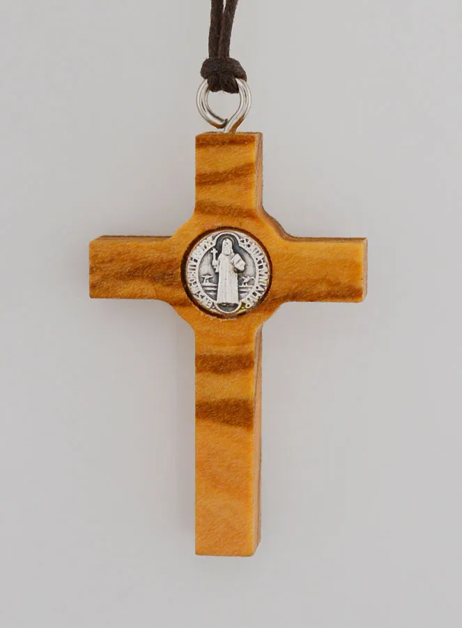 Anhänger Benediktus Kreuz aus Olivenholz- 4.5cm (pic 4)