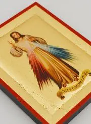 Ikone Byzantinisch Barmherziger Jesus Christus handgefertigt - 13cm