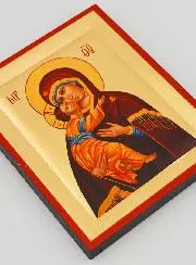 Ikone Byzantinisch Maria Gottesmutter von der Pforte handbemalt - 13cm