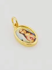Medaille Herz Marien Goldfarben - 15mm