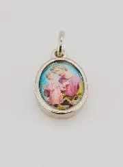Medaille hl Josef Silberfarben - 15mm