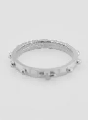 Rosenkranzring silberfarben - Grösse 51