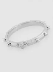 Rosenkranzring silberfarben - Grösse 57