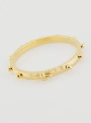 Rosenkranzring goldfarben - Grösse 64