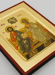 Byzantinische Ikone aus Griechenland Heilige Dreieinheit - 17cm