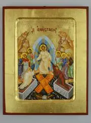 Byzantinische Ikone Auferstehung Jesu Christi - 17cm