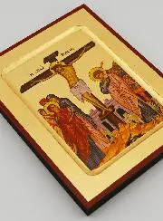 Byzantinische Ikone Die Kreuzigung - 17cm