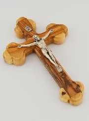 Kreuz Kruzifix Orthodox aus Olivenholz - 13cm