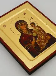 Ikone Byzantinisch Maria Himmelstor auf Blattgold - 17 cm