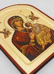 Runde Ikone Maria von der Immerwährenden Hilfe - Blattgold - 22 cm