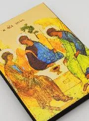 Byzantinische Ikone der Heiligen Dreifaltigkeit des Andrej Rublev - 20 cm