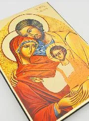 Griechisch Byzantinische Ikone Heilige Familie - 25 cm