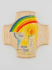 Kinderkreuz aus Lindenholz - Taufe