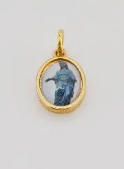 Medaille Unserer Lieben Frau von der Schwarzen Madonna Goldfarben - 14mm
