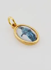 Medaille Unserer Lieben Frau von der Schwarzen Madonna Goldfarben - 14mm