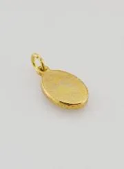 Metall-Medaille Unserer Lieben Frau von Lourdes Goldfarben - 14mm