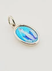 Medaille Wundertätige Jungfrau Silberfarben 14 mm